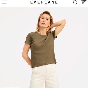 Everlane Short Sleeve Waffle Crew - XS